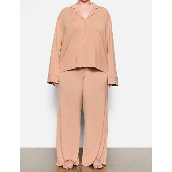 SKIMS Wide Leg Sleep Pant OCHRE 4XL - Picture 2 of 4